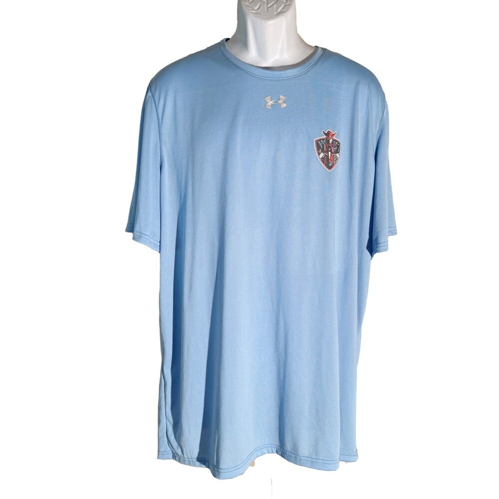 UNDER ARMOUR Men's Short Sleeve NAZ WranglersBlue T-Shirt XL NWT